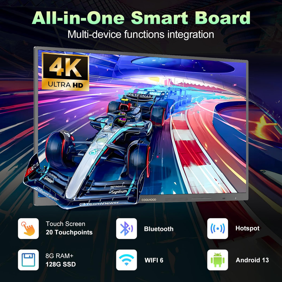 COOLHOOD 20-point multi-touch surface enabling collaborative annotations.