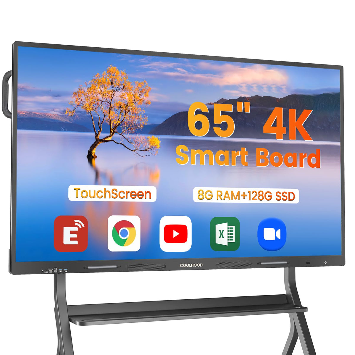 COOLHOOD 65-inch 4K interactive board for immersive classroom and conference room use.