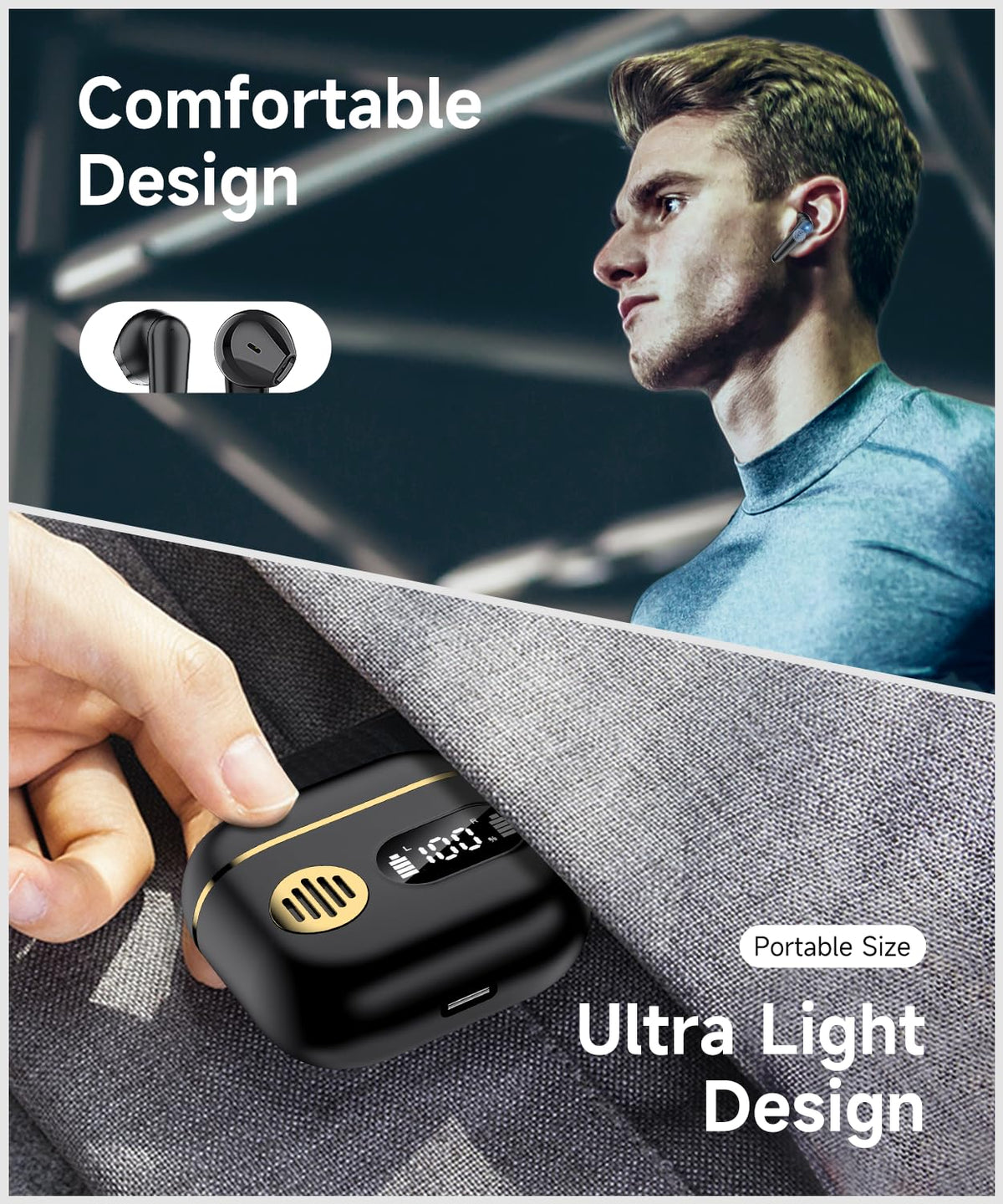 CoolJumper Buds provide a secure in-ear fit ideal for running and workouts