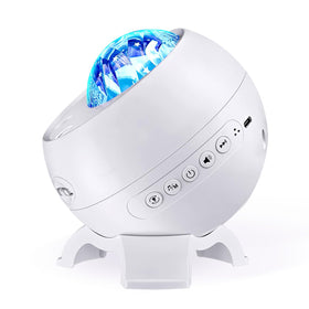 COOLNIGHT front view showing speaker grille and sleek white finish, clean decor benefit