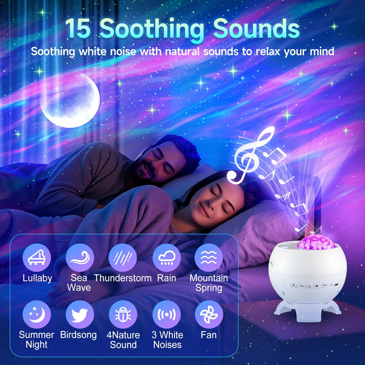 COOLNIGHT aurora lights active displaying colorful mood lighting synchronized to music