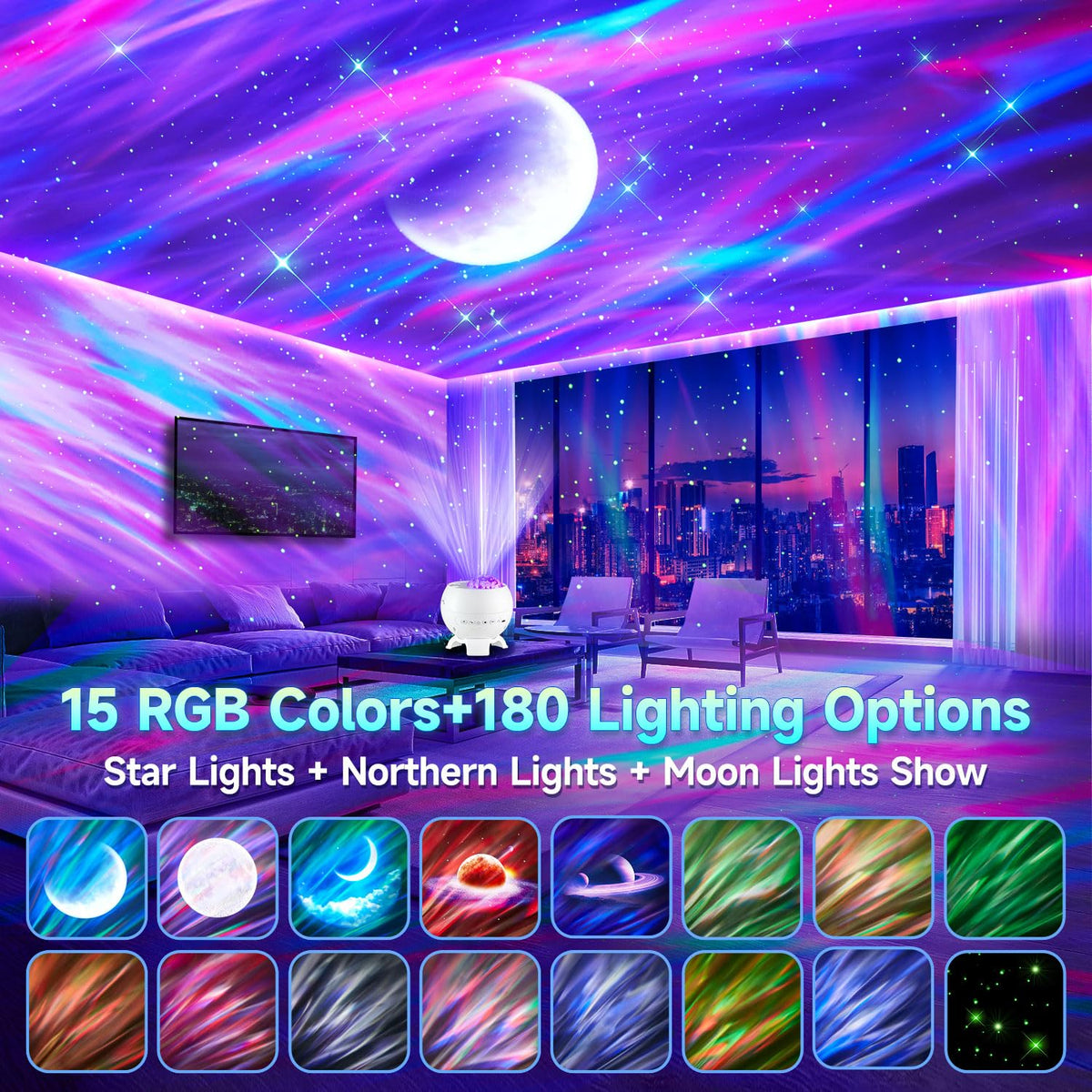 COOLNIGHT with remote and cable laid out showing included accessories and convenience