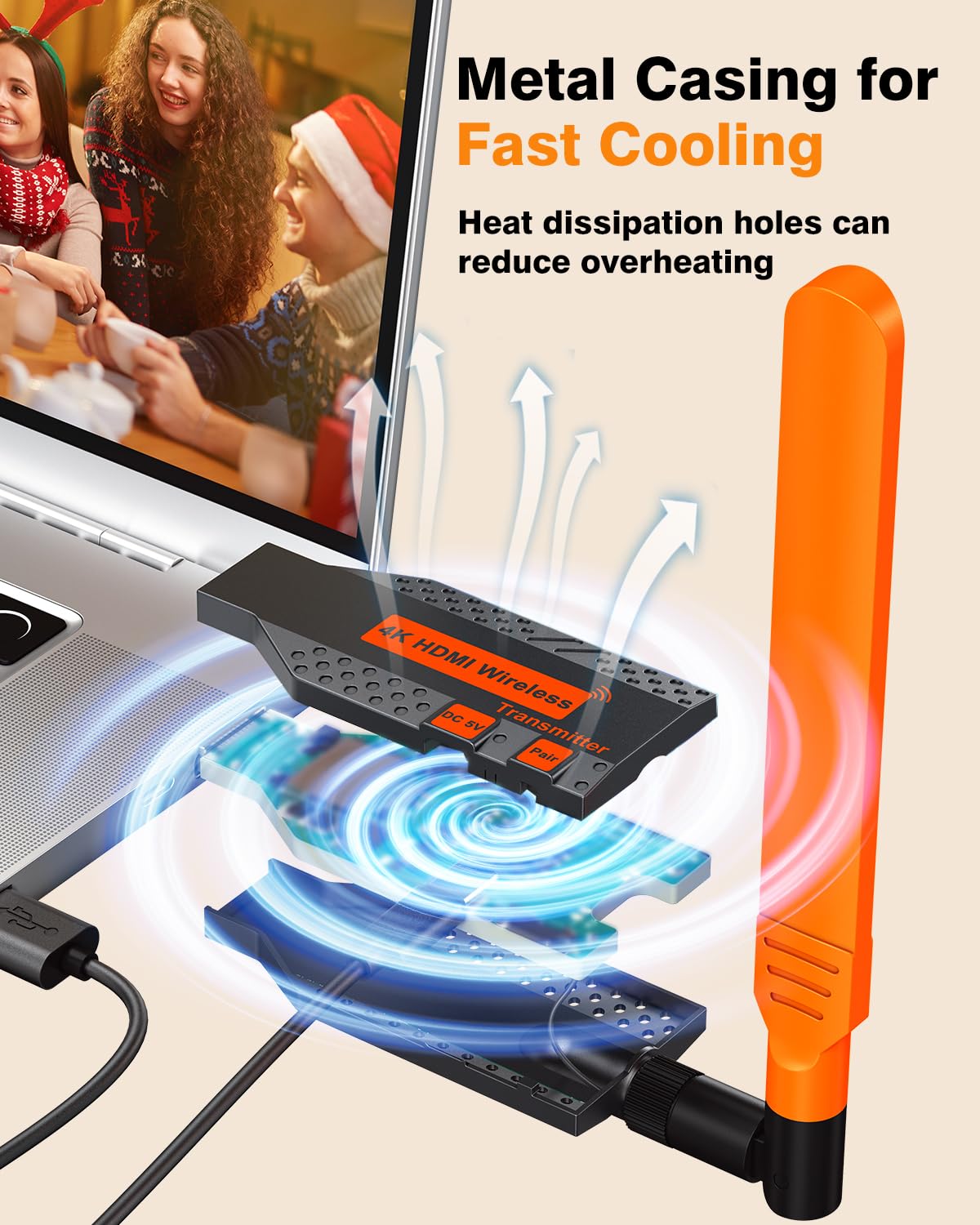 Coolpie plug-and-play HDMI setup for effortless wireless connection.
