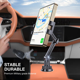 Expandable base fits most cup holders for cars, ensuring stable use.