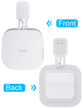 COOLWUFAN rear cord groove detail keeps eero cable tidy and organized