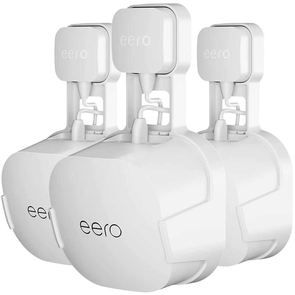 COOLWUFAN eero 6 wall mount 3-pack keeps your router organized and secure.