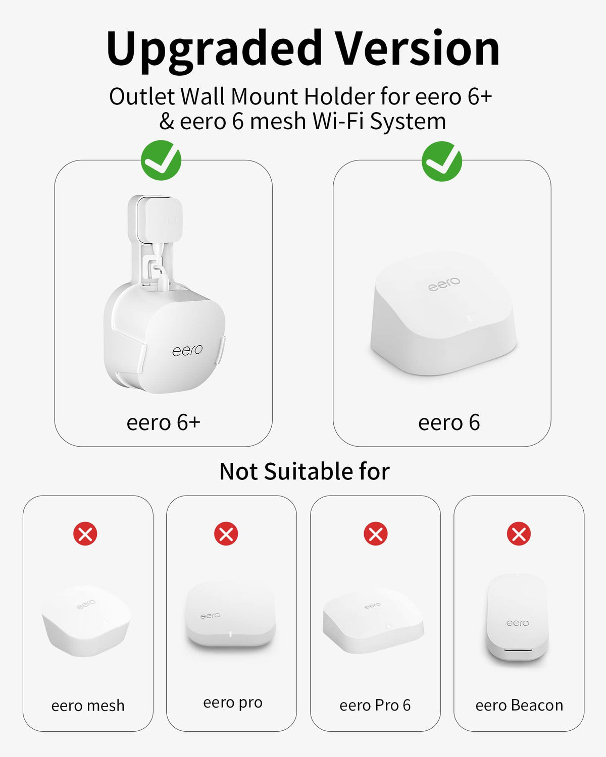 COOLWUFAN eero cord slot design reduces cable clutter.
