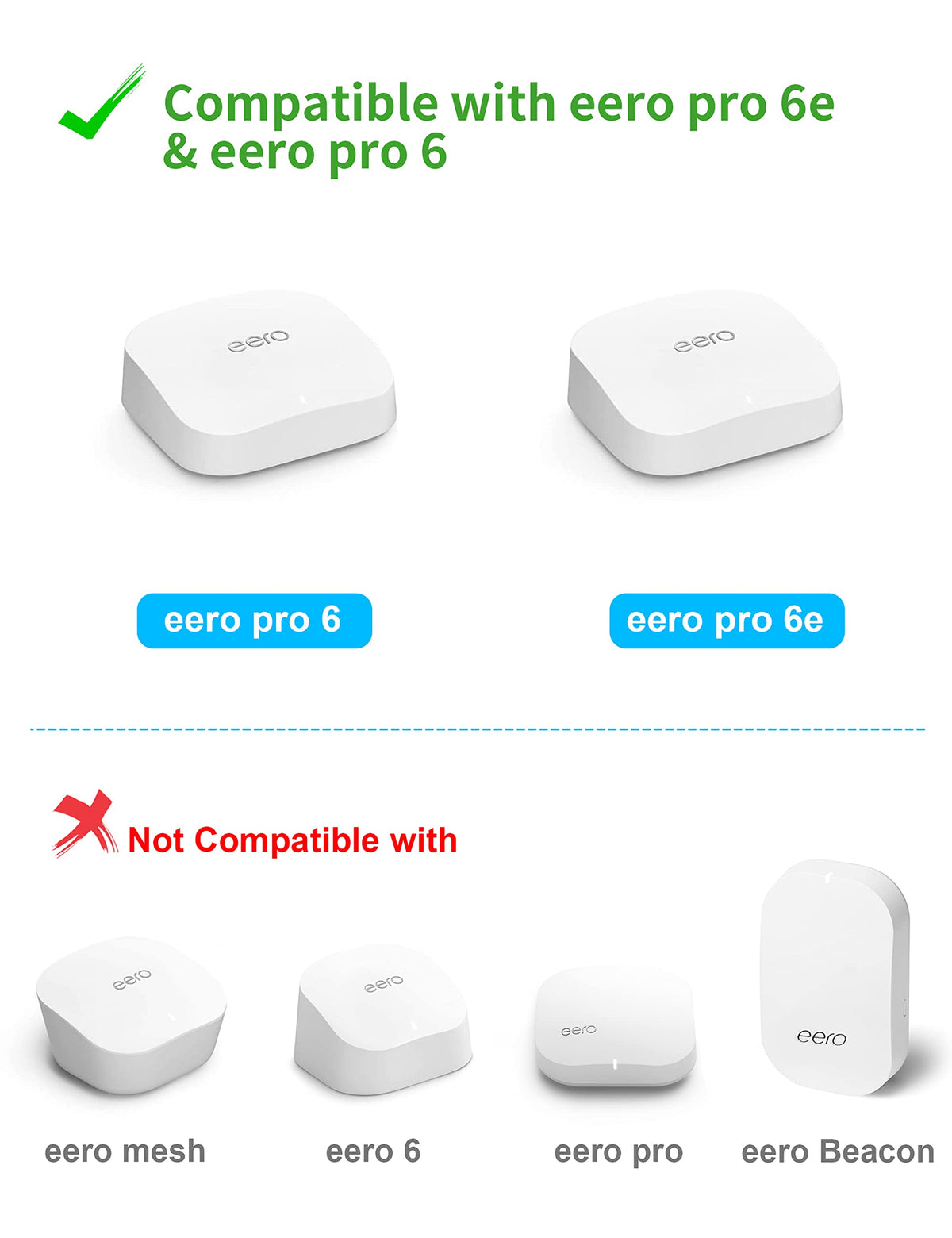 CoolWUFAN eero wall mount with cord slot for clean cable management