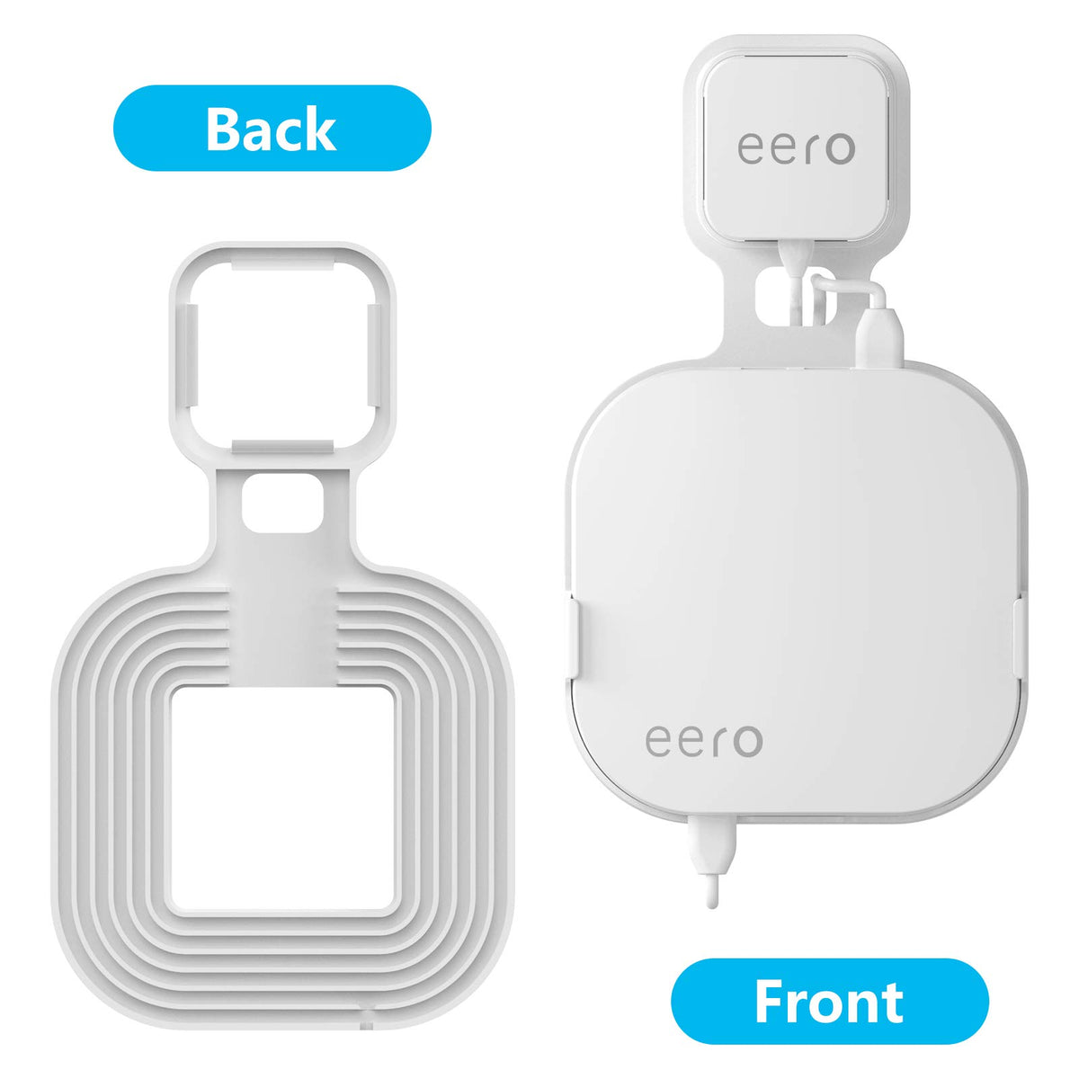 COOLWUFAN wall mount back design with cord slot for clean setup