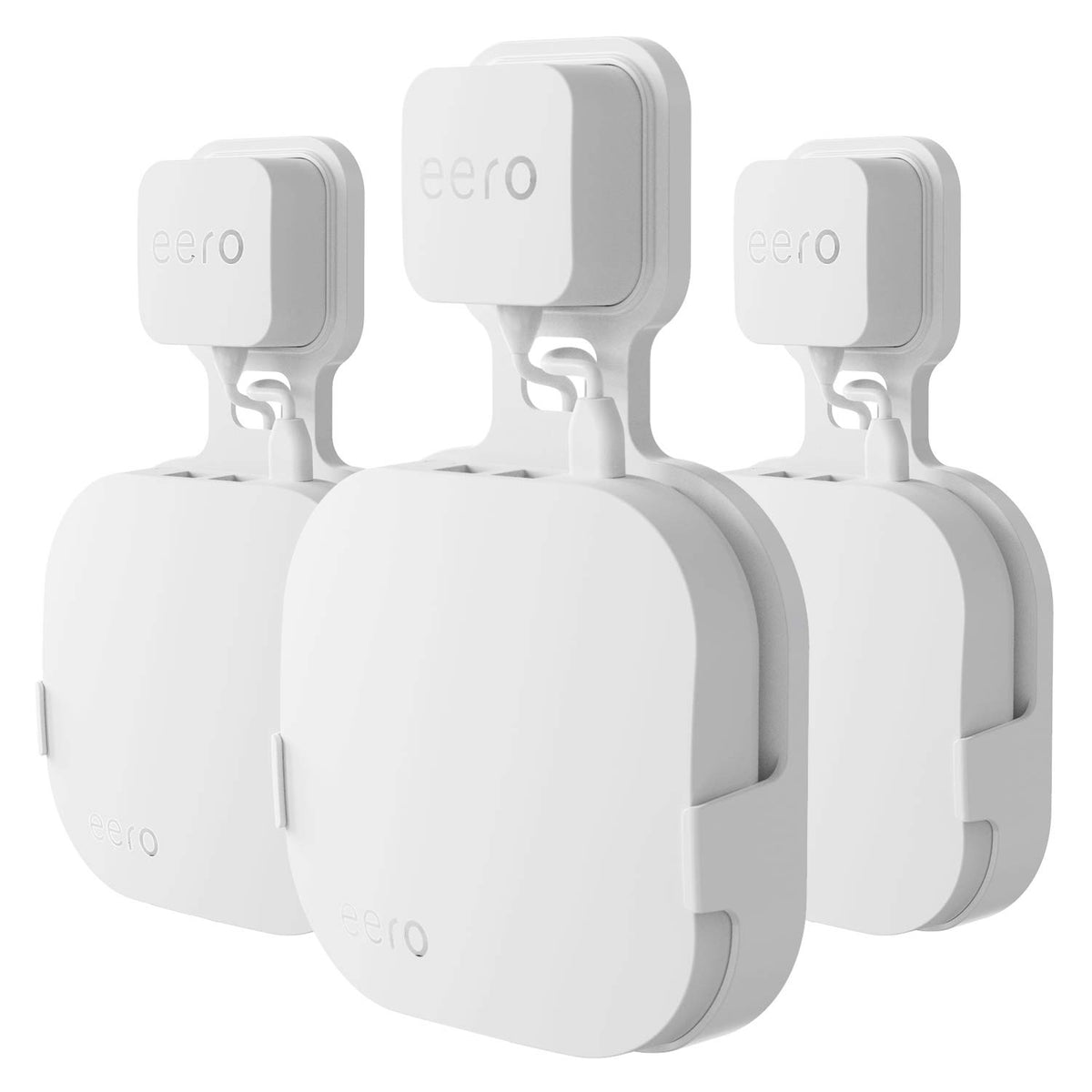 COOLWUFAN eero wall mount bracket closeup showing sturdy construction