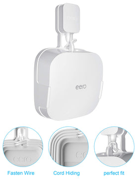 COOLWUFAN mounted in living room showing discreet WiFi placement benefit
