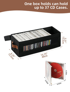 Coorganisers cd storage box with dustproof lid protects discs from dust and damage.