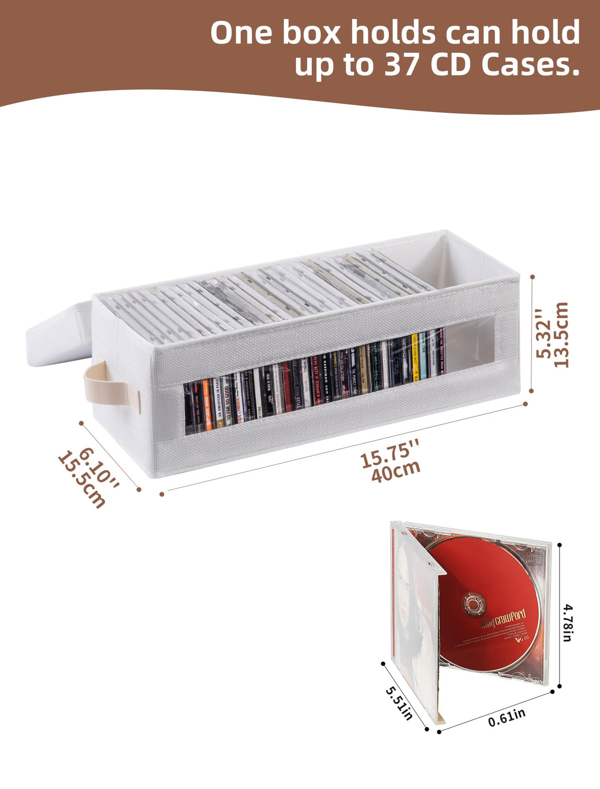 Coorganisers dustproof lid guards your CDs from dust while keeping access simple.