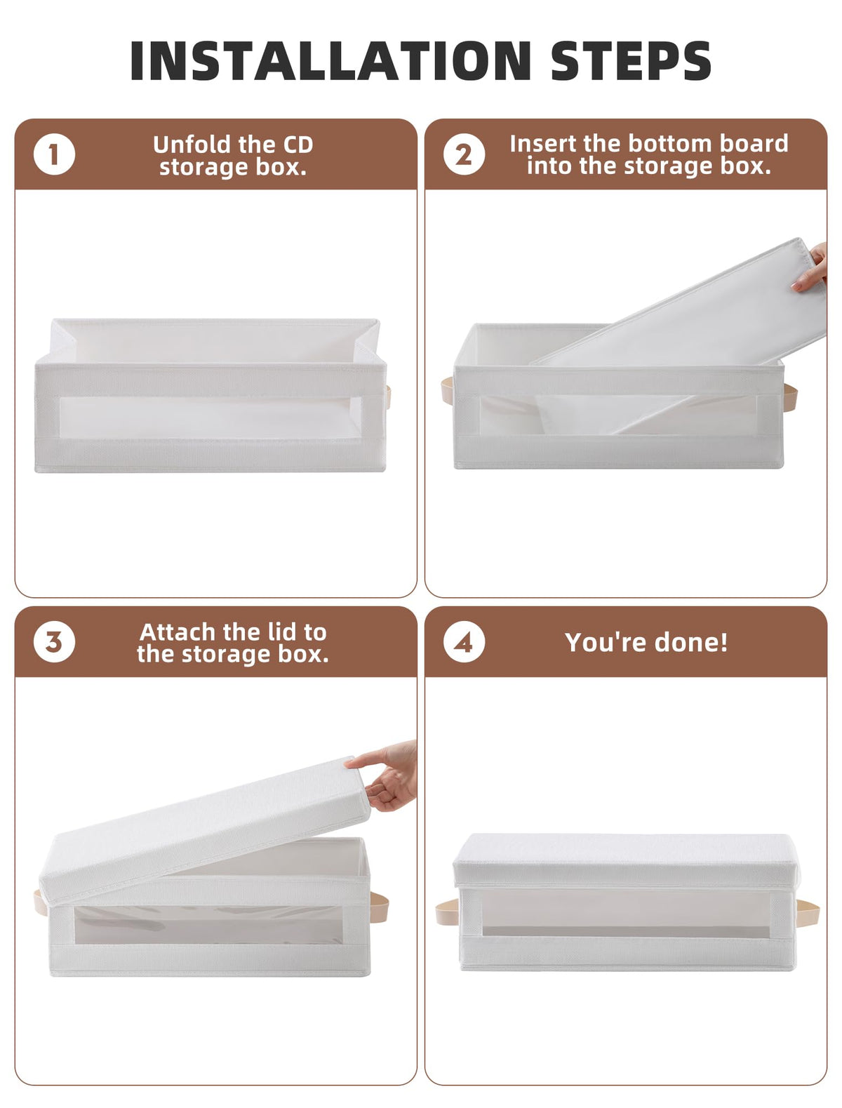Coorganisers foldable cd case makes storage flexible when not in use.