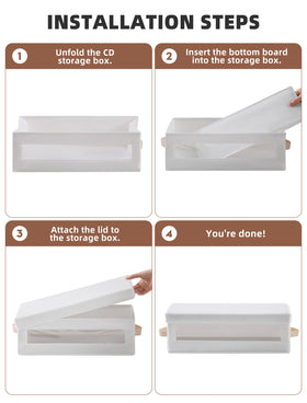 Coorganisers foldable cd case makes storage flexible when not in use.