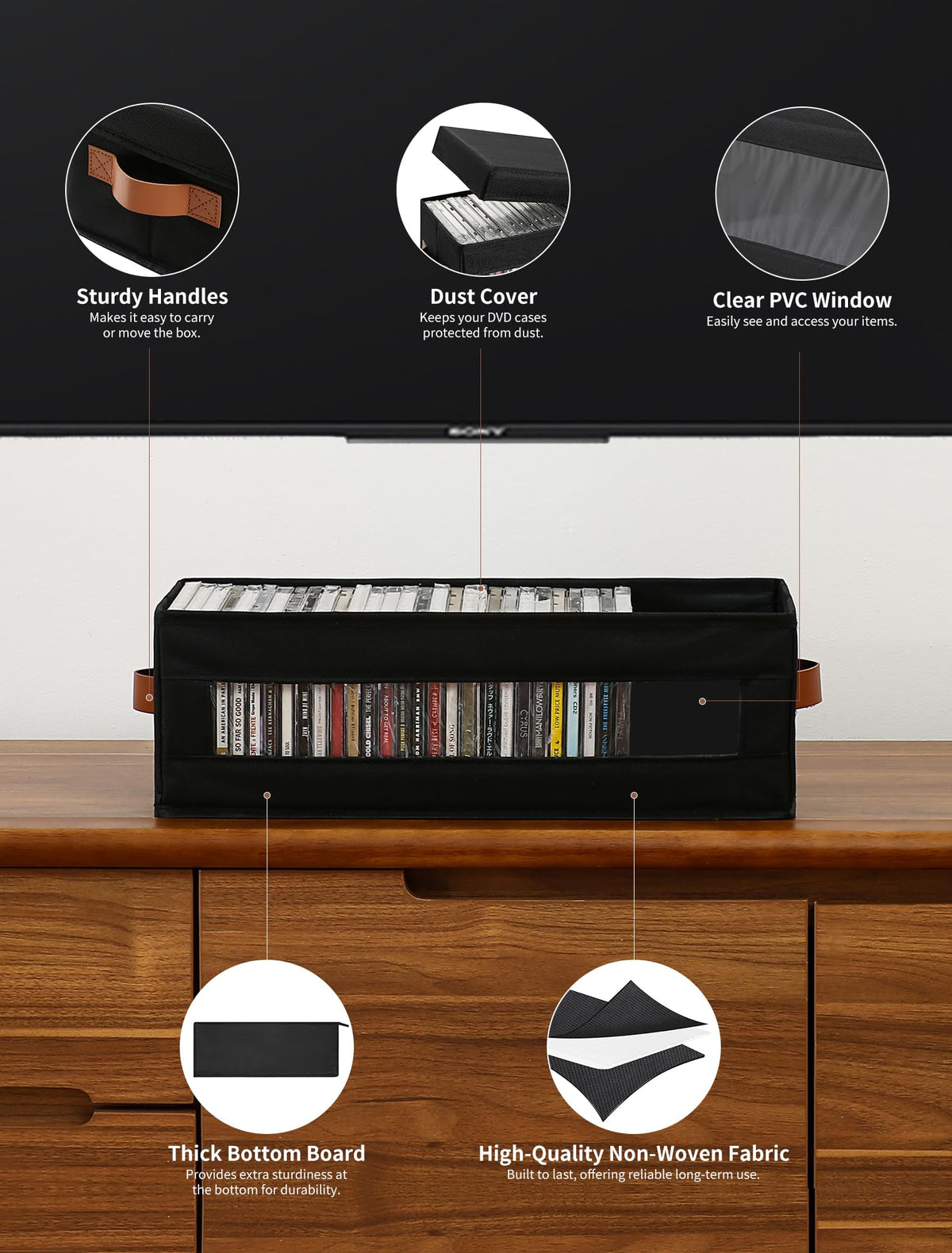Coorganisers durable Oxford fabric with reinforced bottom for everyday use.