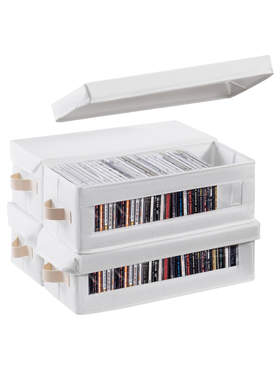 Coorganisers visible window CD storage front lets you identify contents at a glance.