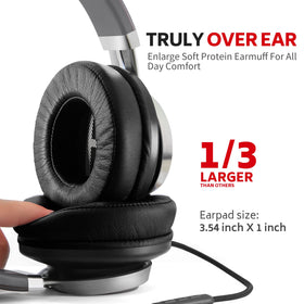 COOSII AC01 cushion close-up highlighting oversized protein leather ear pads for comfort