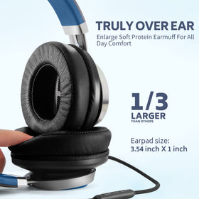 COOSII AC01 ear pad close-up highlighting protein leather comfort
