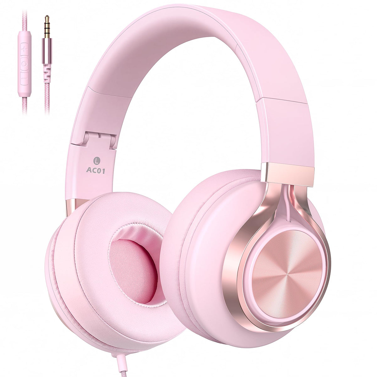 COOSII front view in pink showing headset design and comfortable fit