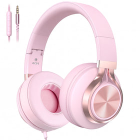 COOSII front view in pink showing headset design and comfortable fit