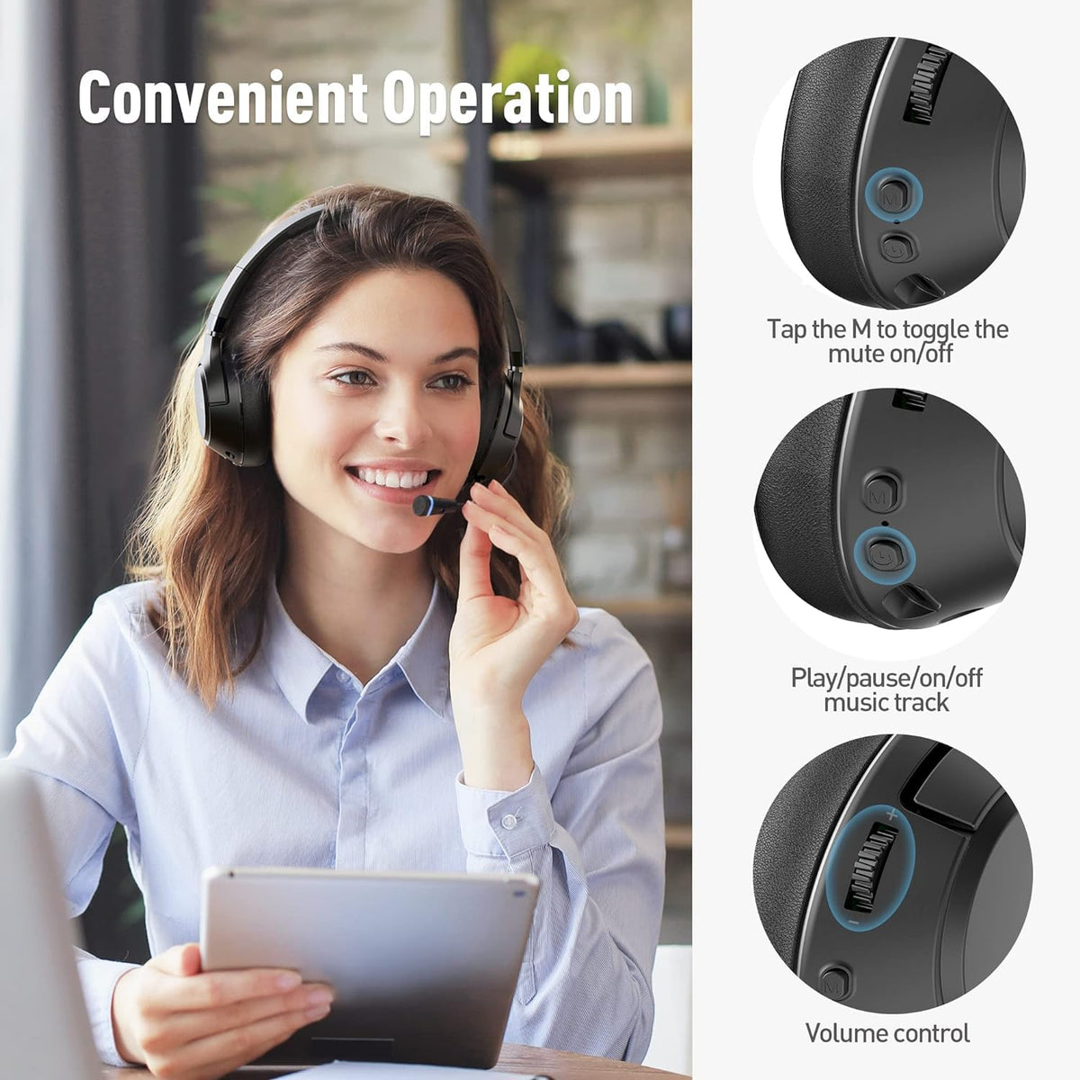 COOSII H300 worn in office setting illustrating all-day comfort