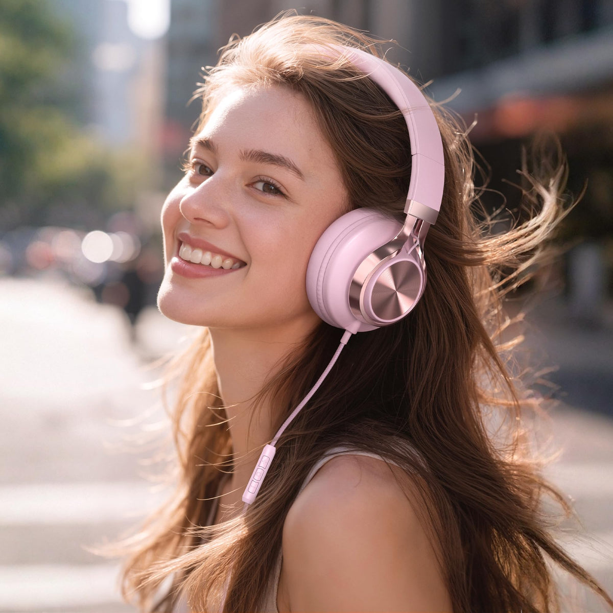 COOSII worn on commuter showcasing focused listening during travel