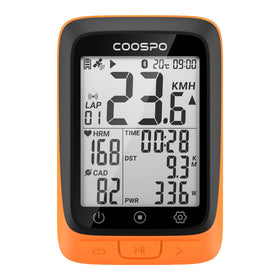 CooSpo BC107 front display showing clear ride data for quick glance benefit