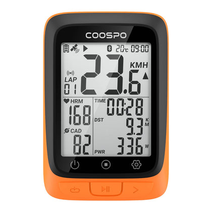 CooSpo BC107 front display showing clear ride data for quick glance benefit
