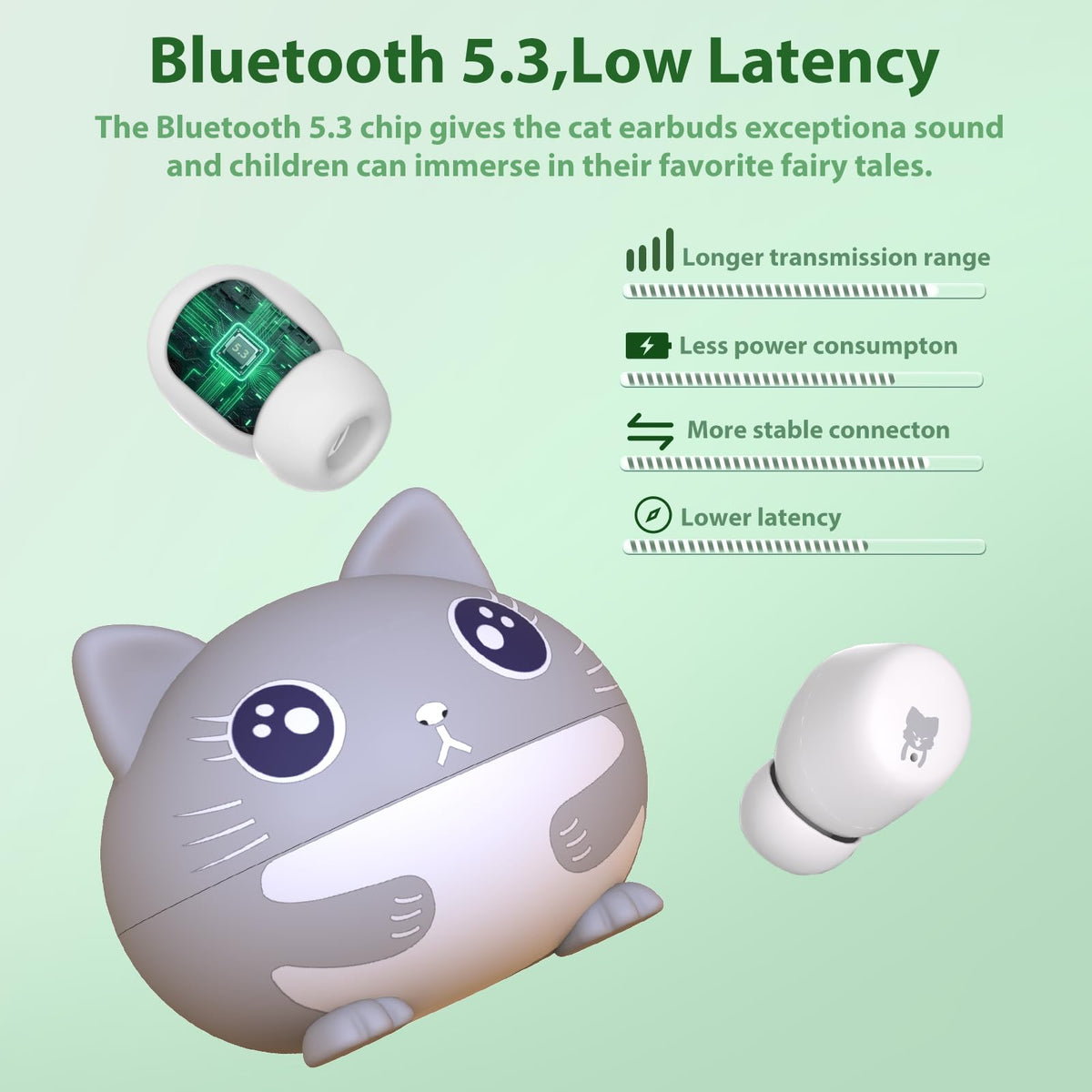 COOTIMOCK cat earbuds passive noise cancellation reduces background distractions.