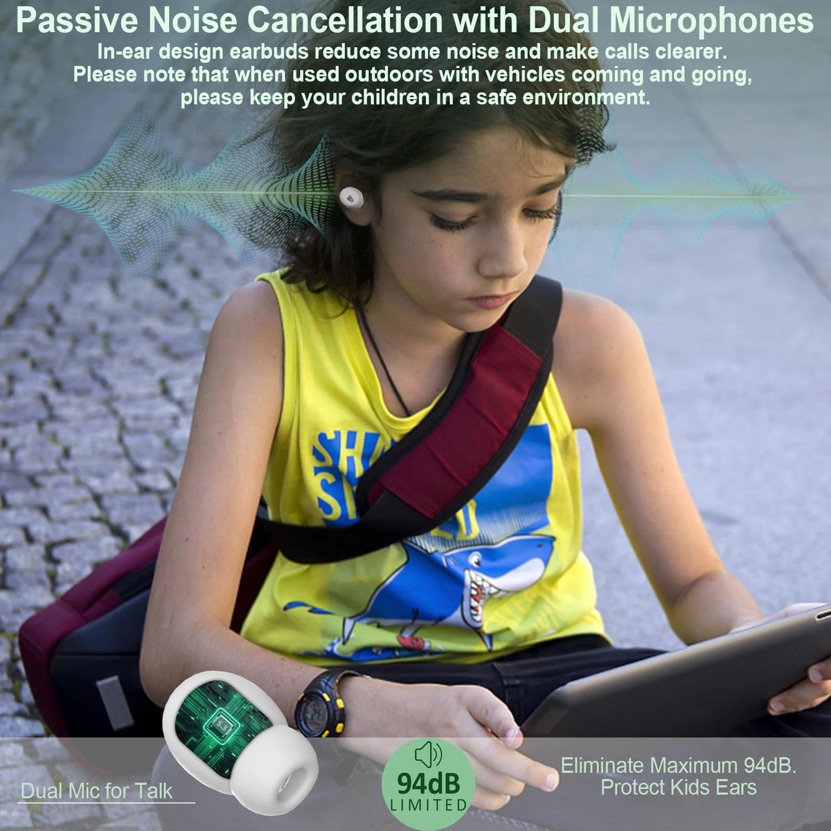 COOTIMOCK cat earbuds volume limit helps protect young ears while enjoying music.