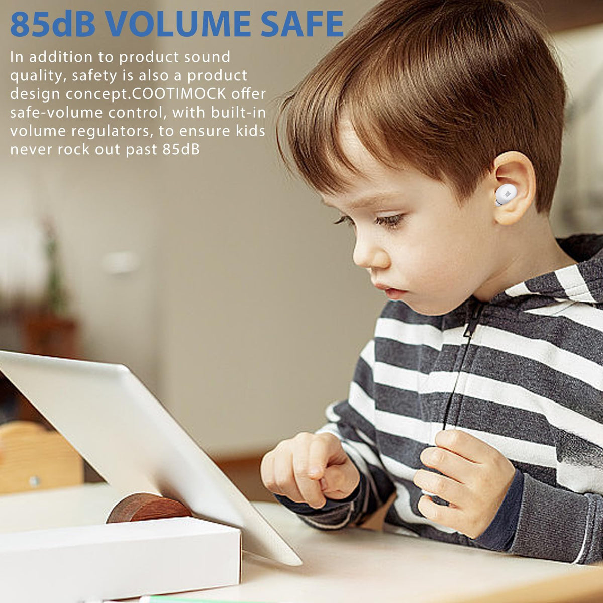 COOTIMOCK Kids Earbuds with Bluetooth 5.3 for quick, stable connectivity