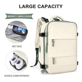 coowoz shoe compartment and wetbag keeping shoes separate and clothes dry