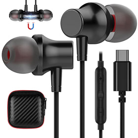 COOYA front packaging showing USB‑C earbuds and case, highlights portability