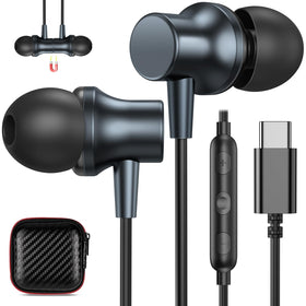 COOYA front packaging showing earbuds and USB-C plug, highlights compact protection