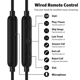 COOYA magnetic earbuds snapped together, prevents tangles and protects cable
