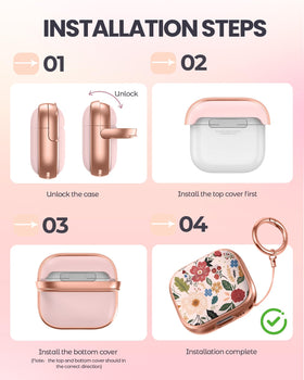 Coralogo AirPods 4 case with safety lock ensures the top cover stays secured.