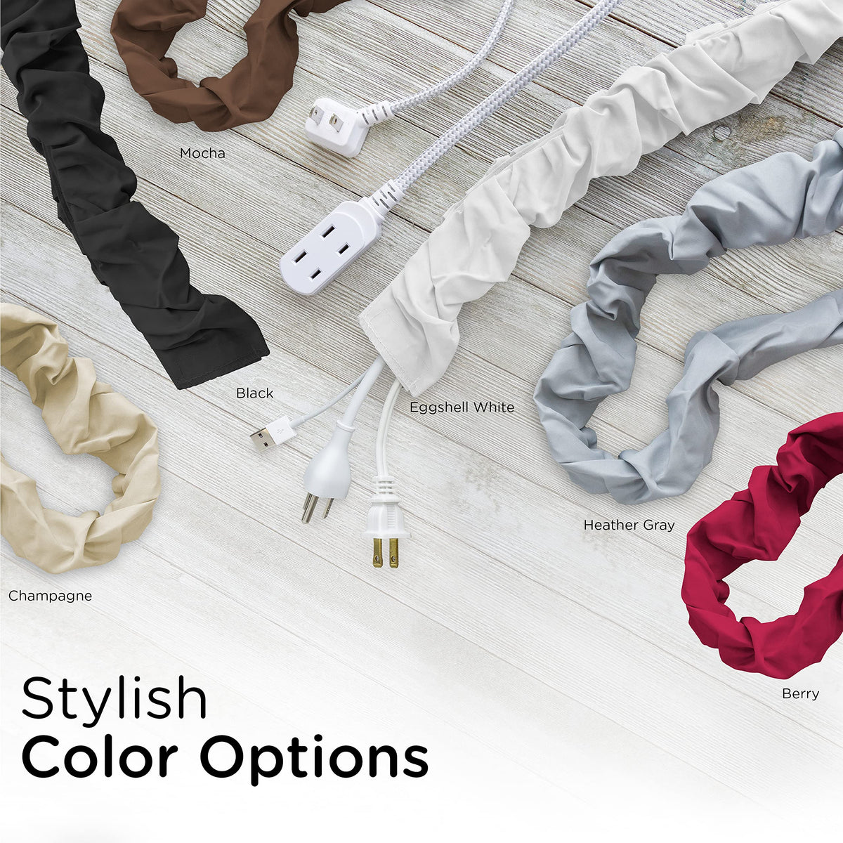 Cordinate cord cover with hook-and-loop closure enables quick installation