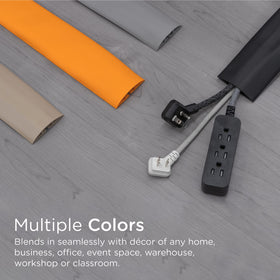 Cordinate heavy-duty cord cover gray is ideal for high-traffic areas.