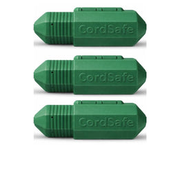 CordSafe Plus extension connection protector in green, three-pack for stable outdoor plug connections.