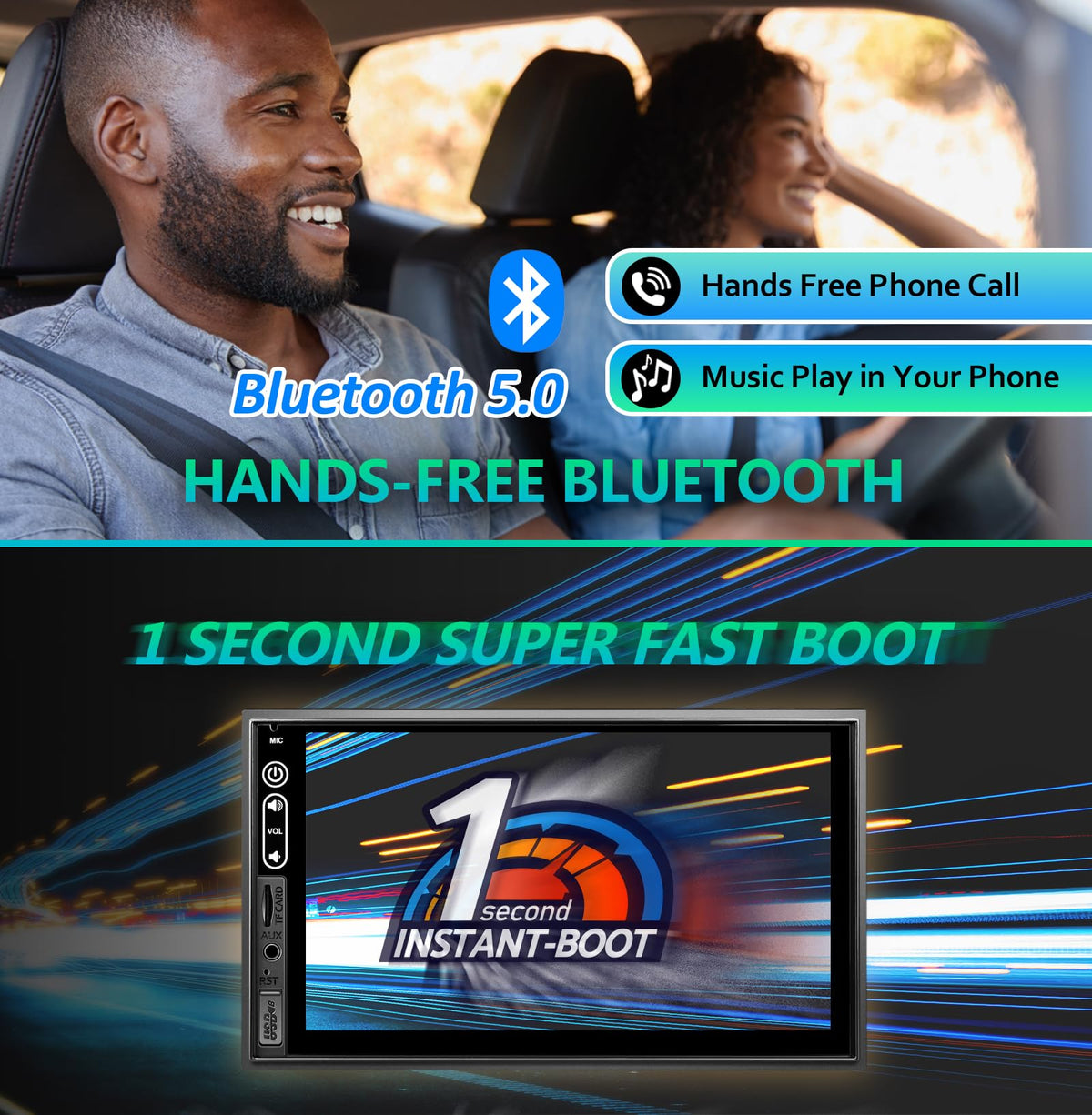 Corehan dual video outputs enable passenger media sharing.