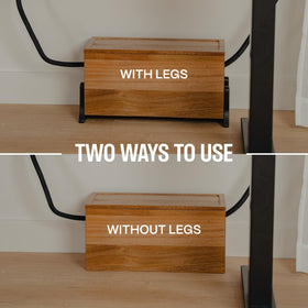 COREMINDED cable sleeves and clips laid out to organize and secure wires