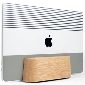 COREMINDED solid oak front view showing elegant wood and compact profile