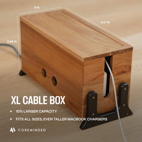 COREMINDED solid acacia wood grain detail adds warmth and durable finish