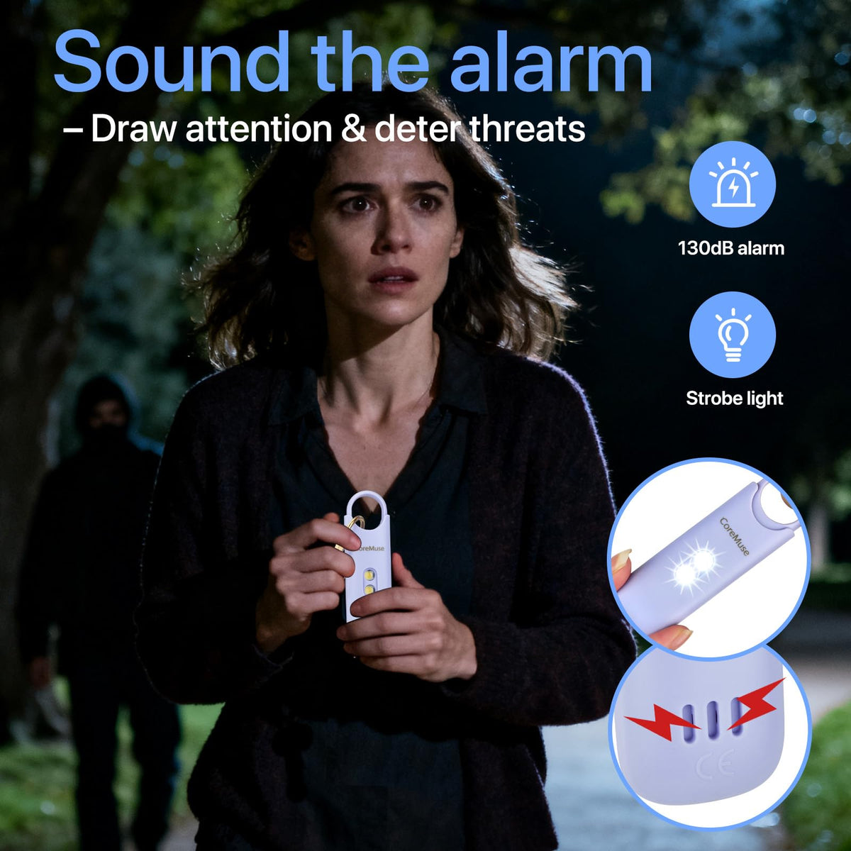 CoreMuse pull-ring activation for instant protection in emergencies