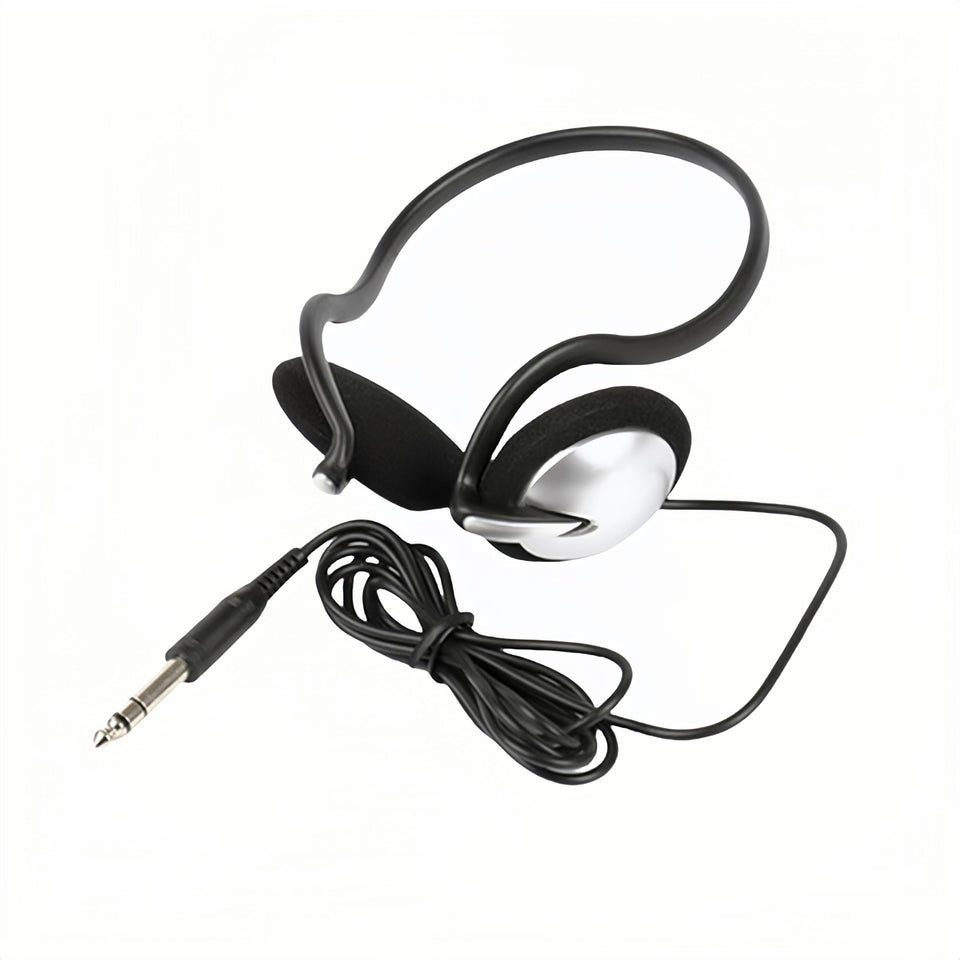 CORINTH back-of-neck headphones front view showing slim profile and comfortable fit