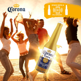 Corona Beer Bottle Bluetooth Speaker on table suitable for gatherings
