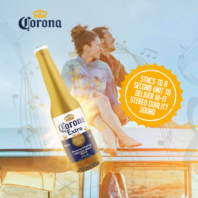 Corona Beer Bottle Bluetooth Speaker quick pairing in use