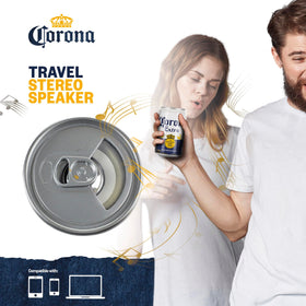 Corona Can Bluetooth Speaker bottle shape, iconic corona look for outdoor fun.