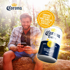 Corona Can Bluetooth Speaker outdoor use, ideal for beach and picnic.